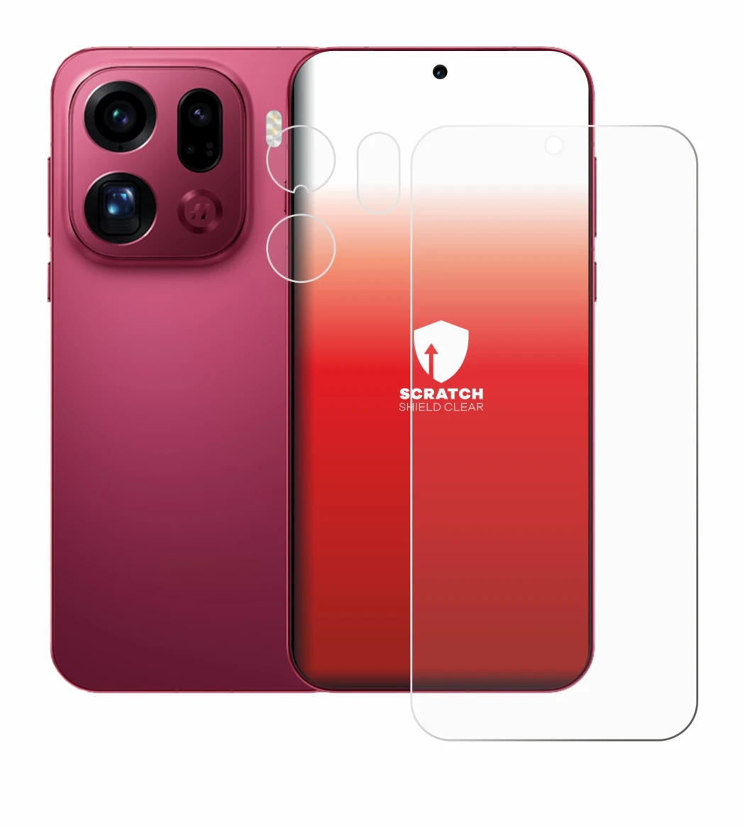 Image of the device Oppo Find X9 Pro (Front+Camera) with a wide variety of screen protectors.