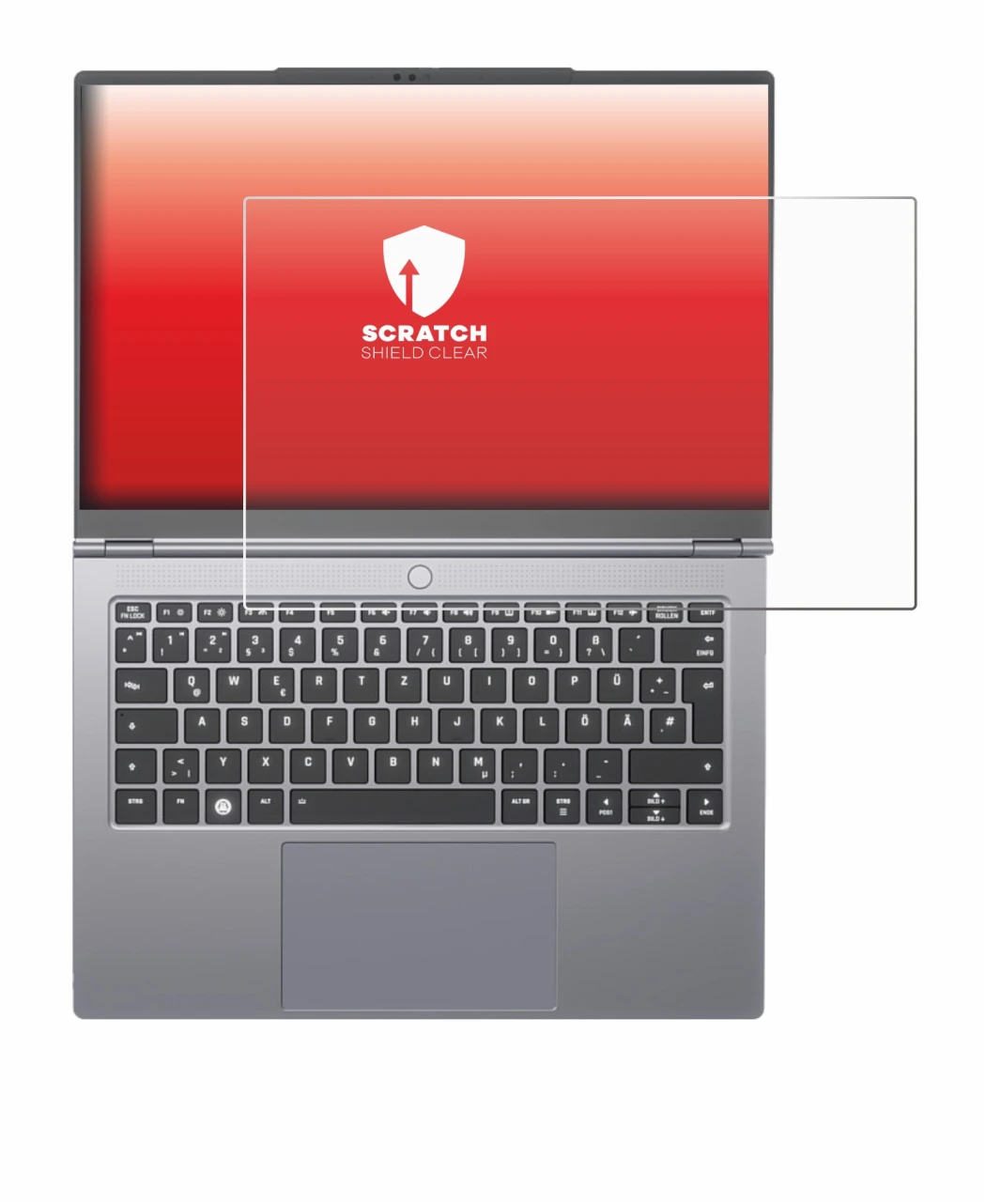 Image of the device Tuxedo InfinityBook Pro 14 Gen 10 with a wide variety of screen protectors.