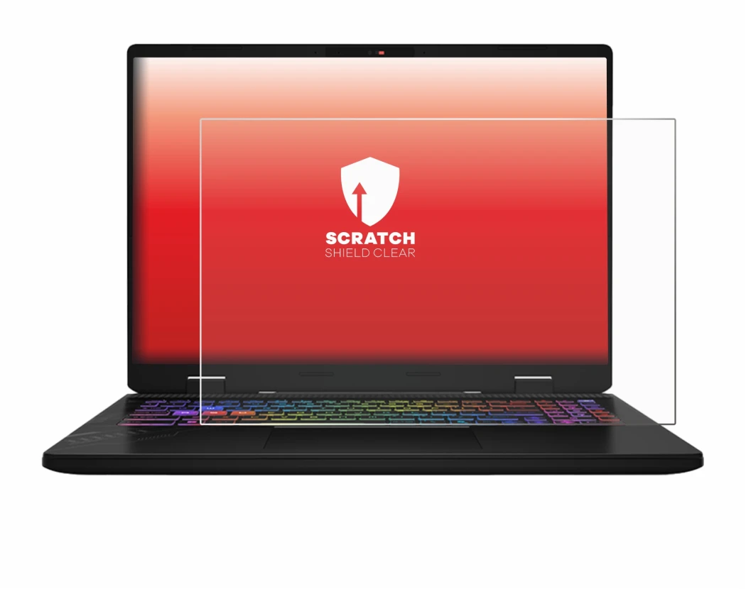 Image of the device MSI Vector 16 HX AI with a wide variety of screen protectors.