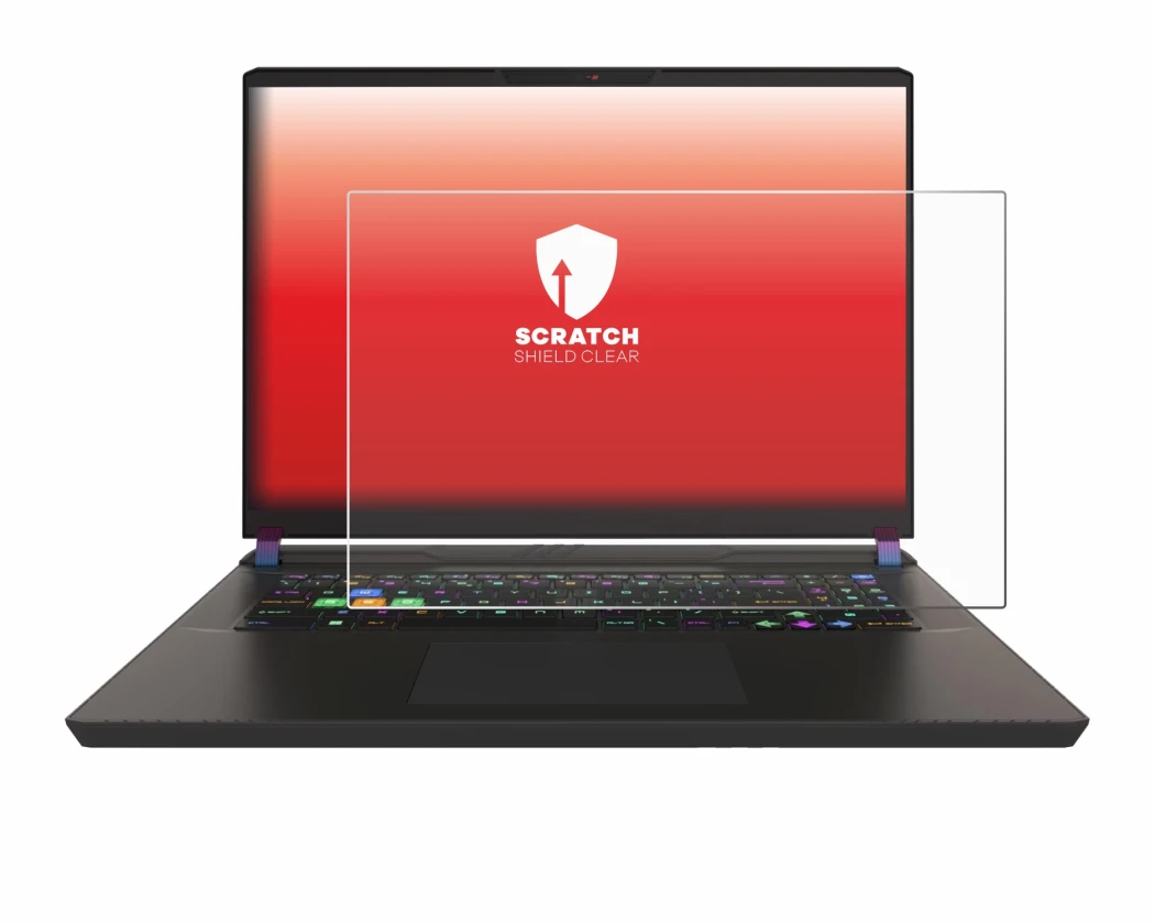 Image of the device MSI Vector 17 HX with a wide variety of screen protectors.
