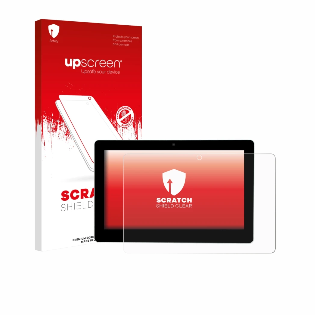 Front side of a product packaging with the brand logo upscreen. Next to it is the device Victron Energy GX Touch 70 Flush show