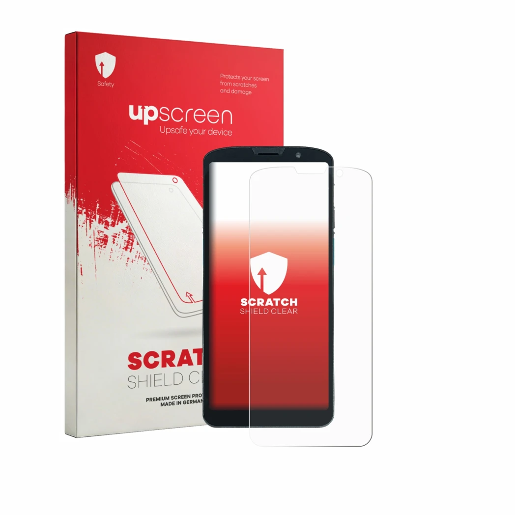 Front side of a product packaging with the brand logo upscreen. Next to it is the device Unitech EA630 shown with the correspo