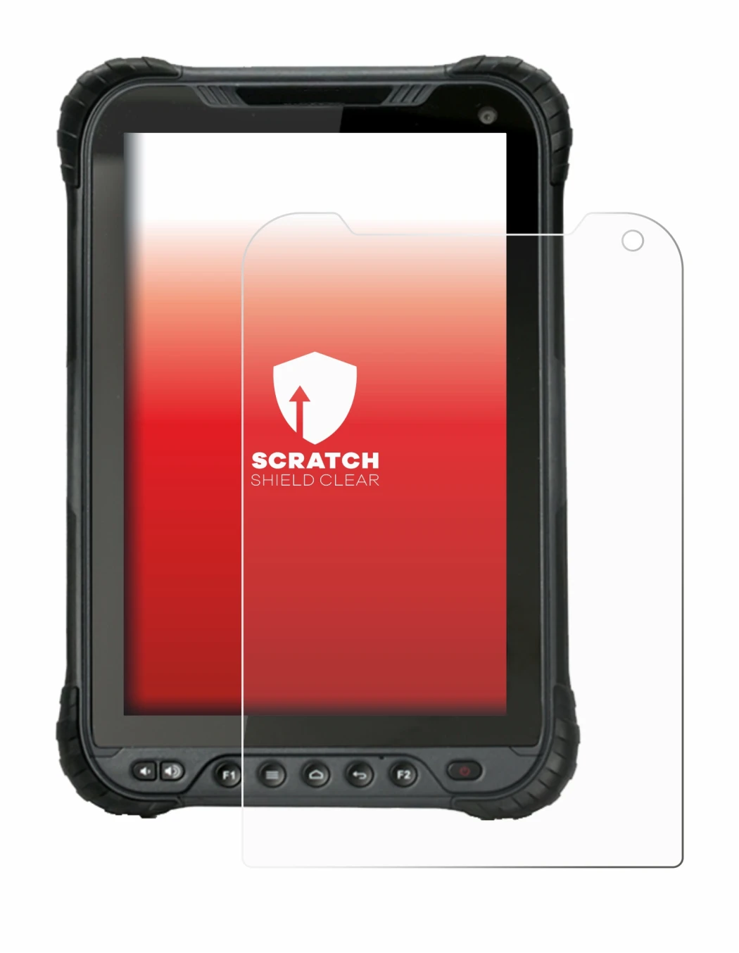Image of the device Unitech TB85 with a wide variety of screen protectors.
