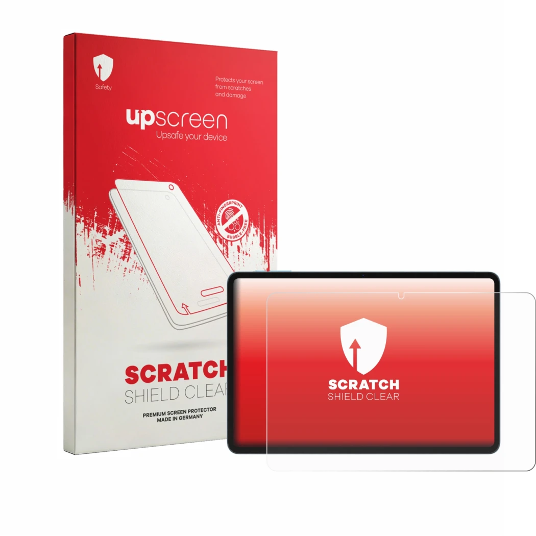 Front side of a product packaging with the brand logo upscreen. Next to it is the device Doogee Tab G6 Pro shown with the corr