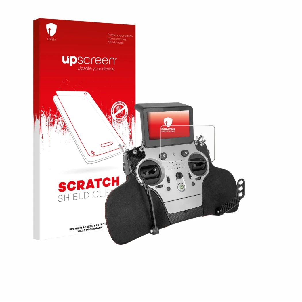 Front side of a product packaging with the brand logo upscreen. Next to it is the device PowerBox Systems Core shown with the