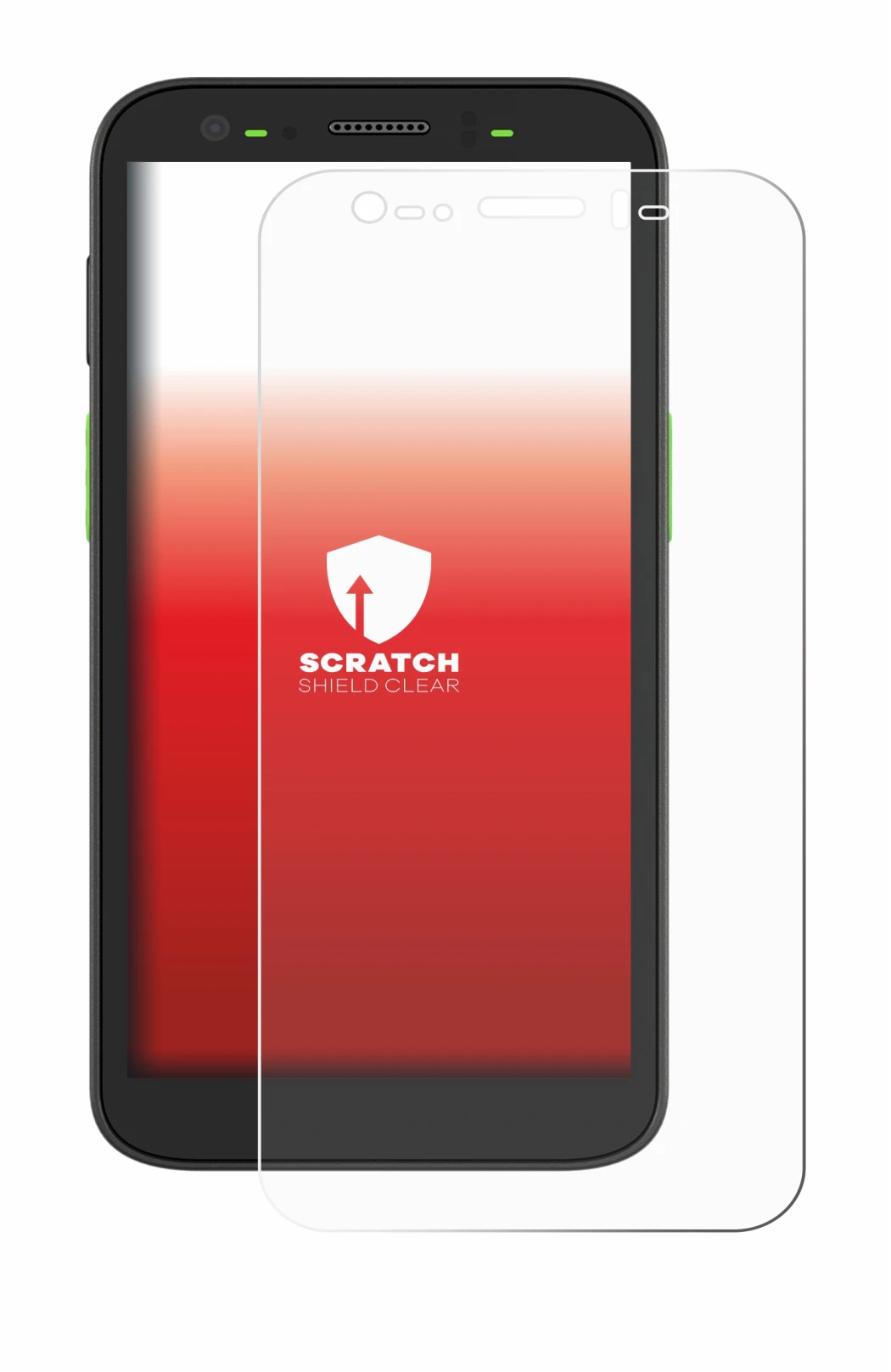 Image of the device Zebra TC501 with a wide variety of screen protectors.