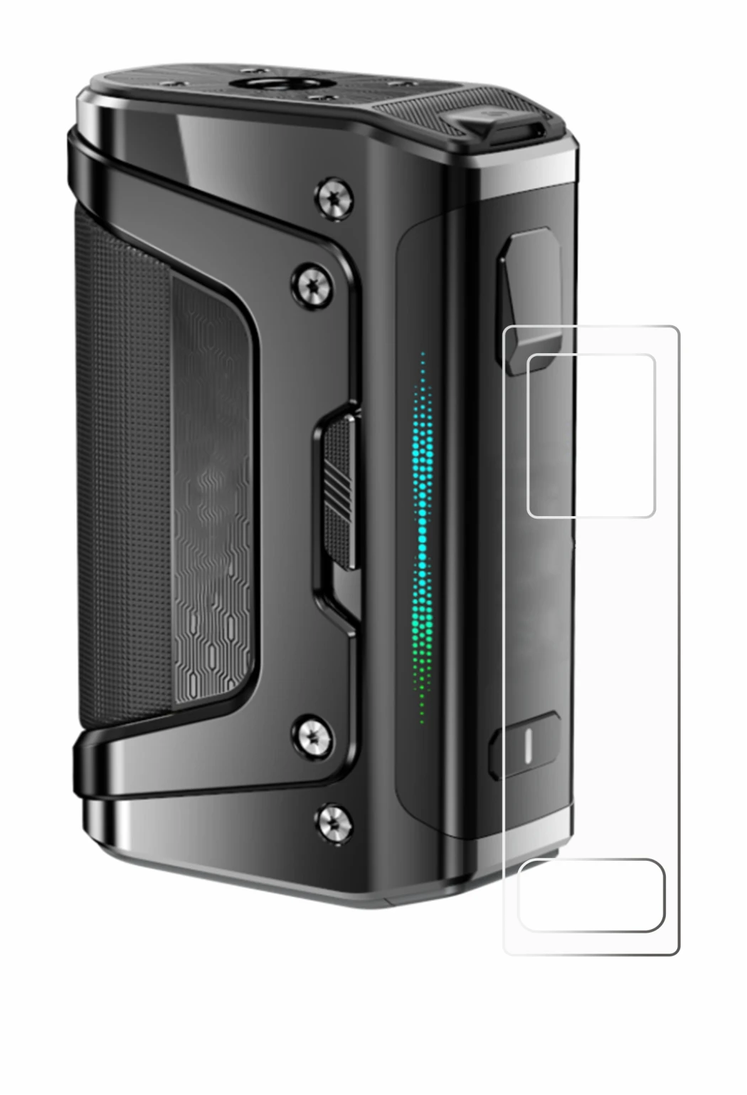 Image of the device GeekVape Aegis Legend 5 with a wide variety of screen protectors.