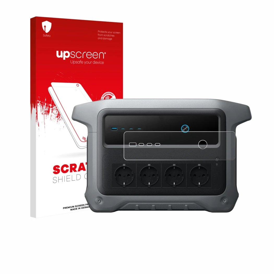 Front side of a product packaging with the brand logo upscreen. Next to it is the device Anker SOLIX C1000 Gen 2 shown with th
