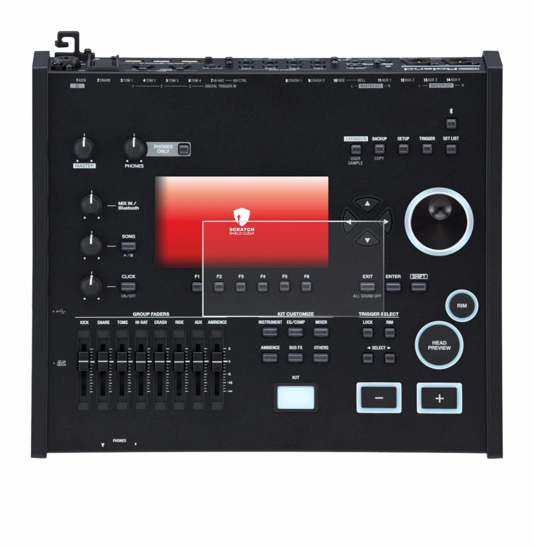 Image of the device Roland V71 with a wide variety of screen protectors.