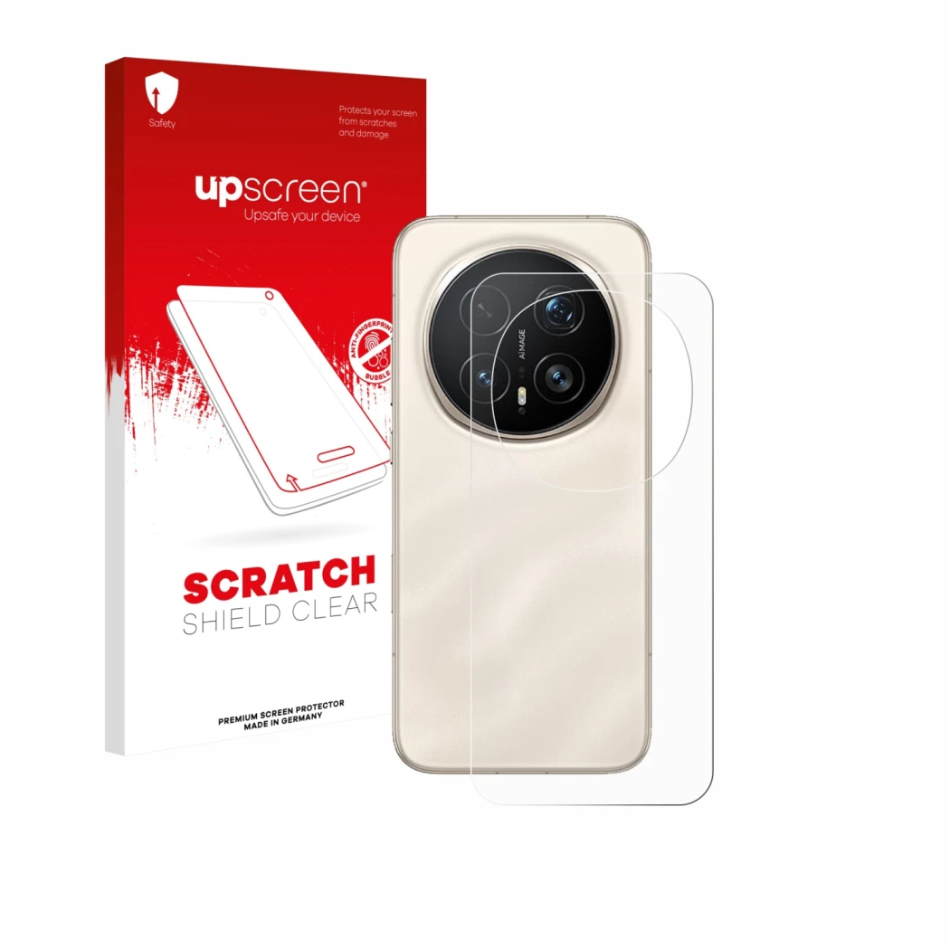 Front side of a product packaging with the brand logo upscreen. Next to it is the device Honor Magic 8 Pro (Back) shown with t