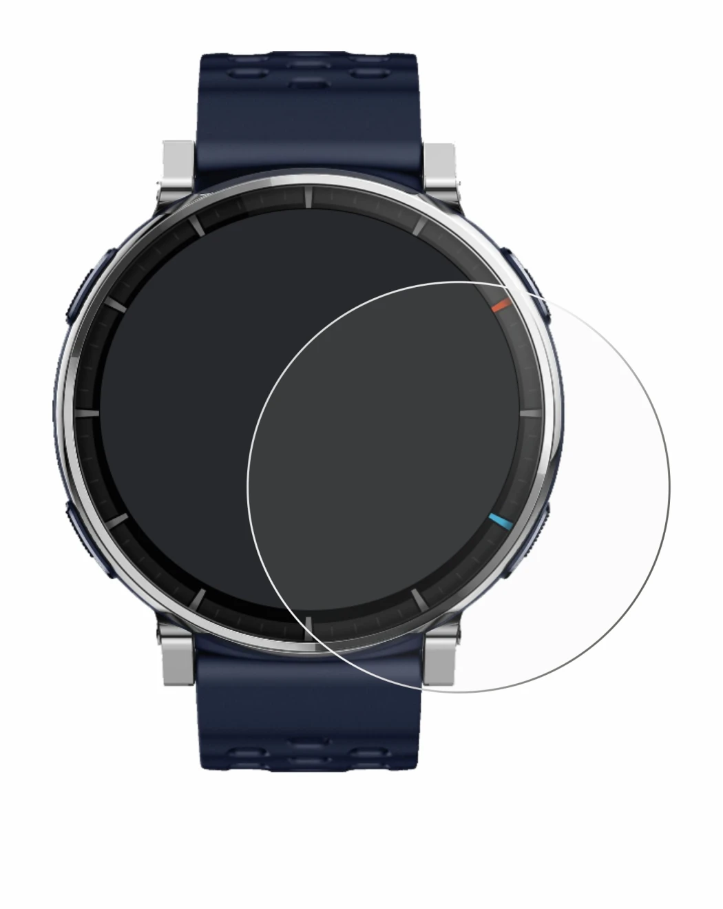 Image of the device Amazfit Active 3 Premium with a wide variety of screen protectors.