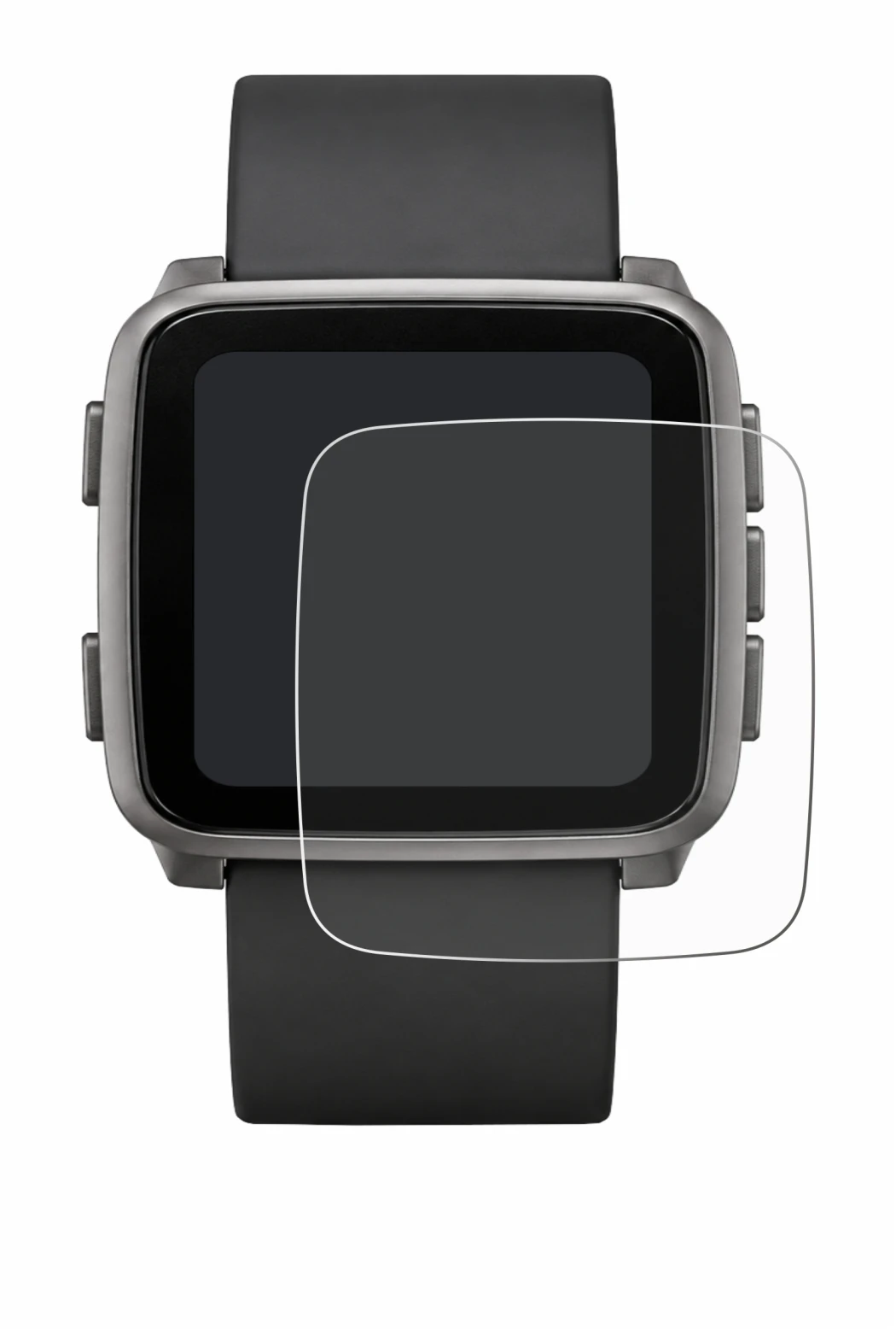Image of the device Pebble Time 2 2026 with a wide variety of screen protectors.