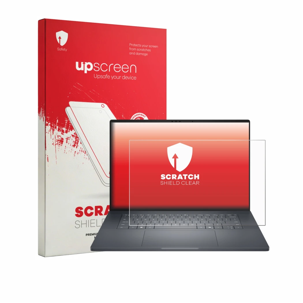 Front side of a product packaging with the brand logo upscreen. Next to it is the device Dell Pro Precision 7 Series 16 shown 