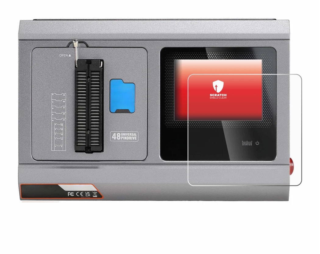 Image of the device Xhorse Multi-Prog with a wide variety of screen protectors.