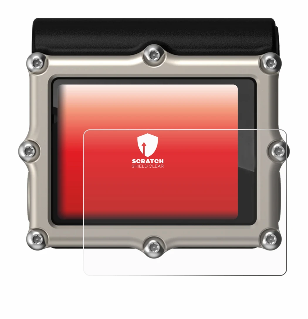 Image of the device Shearwater Petrel 3 dive computer with a wide variety of screen protectors.