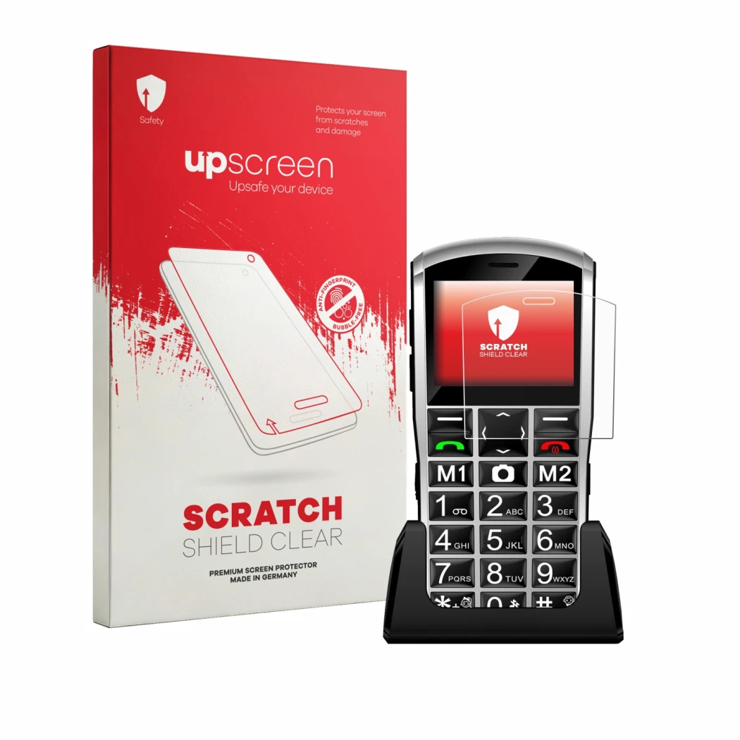 Front side of a product packaging with the brand logo upscreen. Next to it is the device Artfone A400 Pro 4G shown with the co