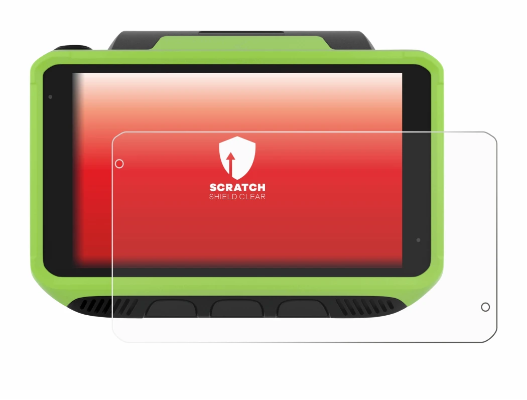 Image of the device Zebra WT6400 with a wide variety of screen protectors.