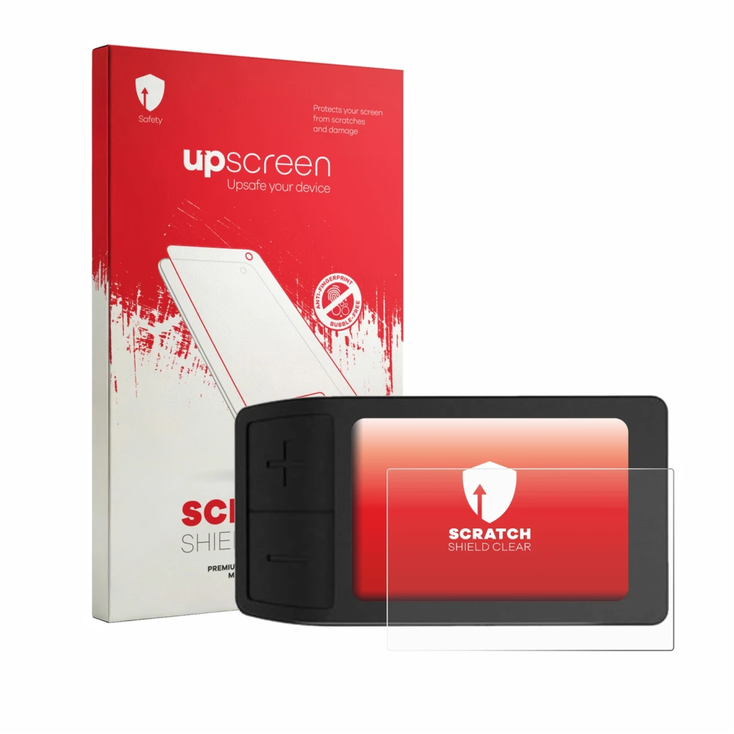 Front side of a product packaging with the brand logo upscreen. Next to it is the device Gdfnmogo Bike Computer shown with the