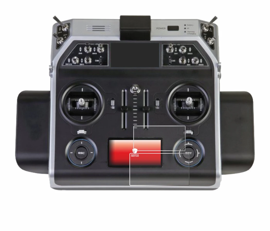 Image of the device Graupner MC-26 HOTT with a wide variety of screen protectors.