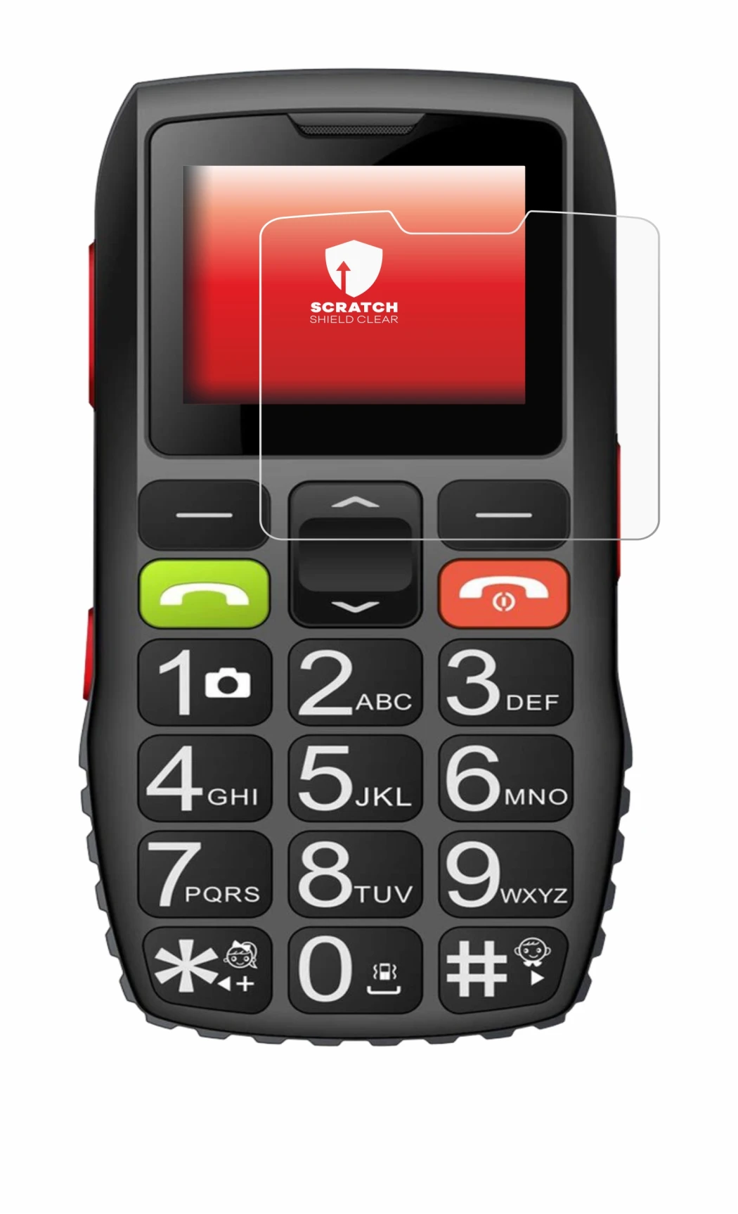 Image of the device artfone C1 with a wide variety of screen protectors.
