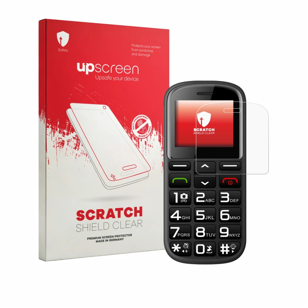 Front side of a product packaging with the brand logo upscreen. Next to it is the device artfone CS182 shown with the correspo