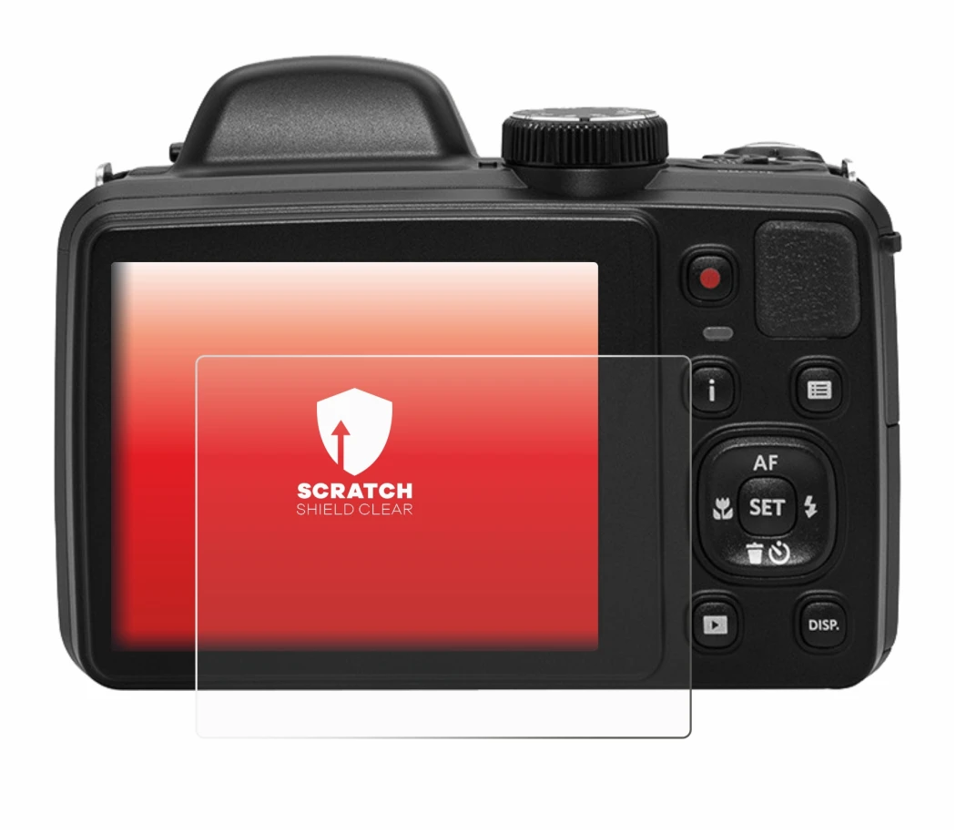 Image of the device Kodak Pixpro AZ425 with a wide variety of screen protectors.