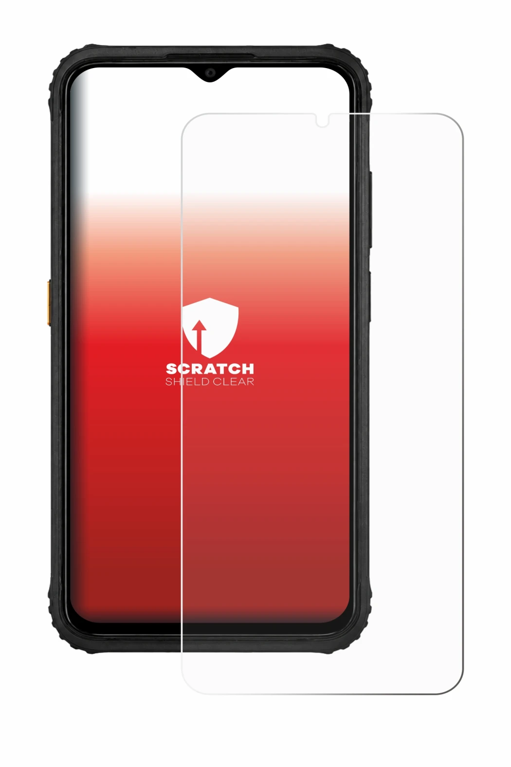 Image of the device AGM H6 with a wide variety of screen protectors.