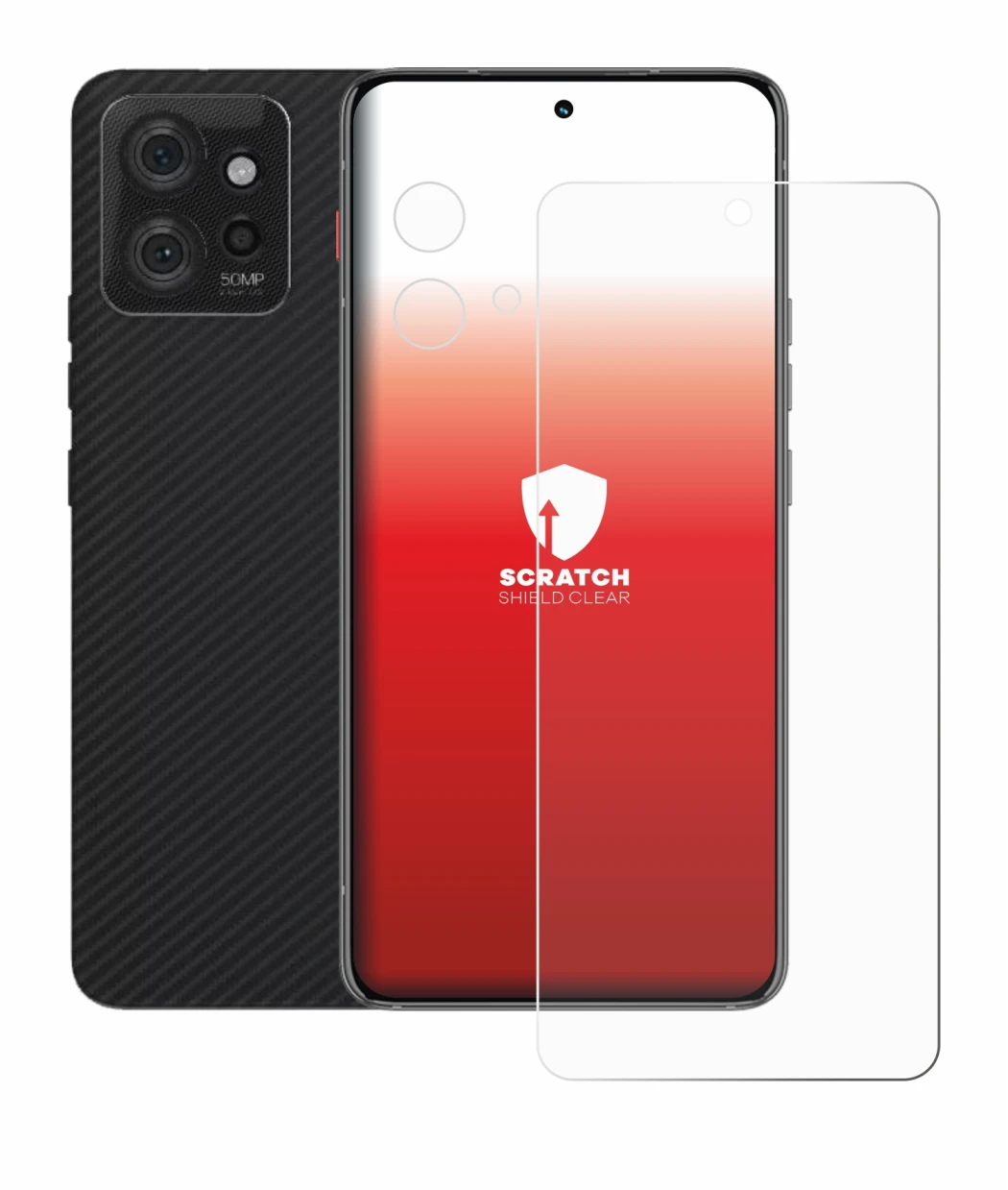 Image of the device Motorola ThinkPhone (Front+Camera) with a wide variety of screen protectors.