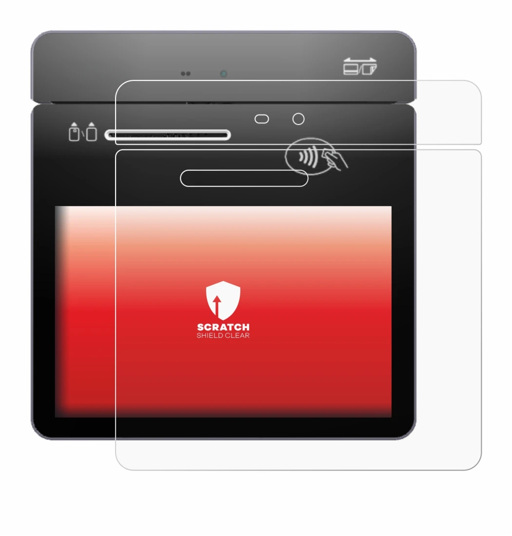 Image of the device Pax A3700 with a wide variety of screen protectors.