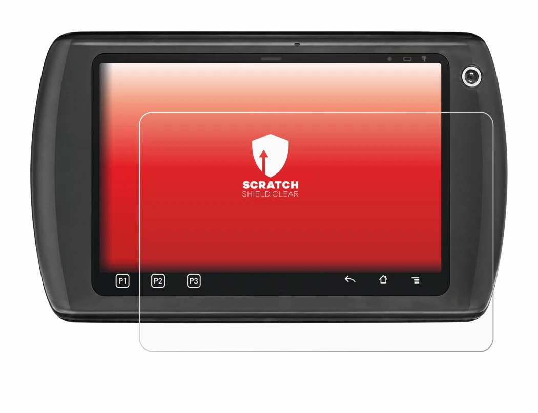 Image of the device Zebra ET1 with a wide variety of screen protectors.
