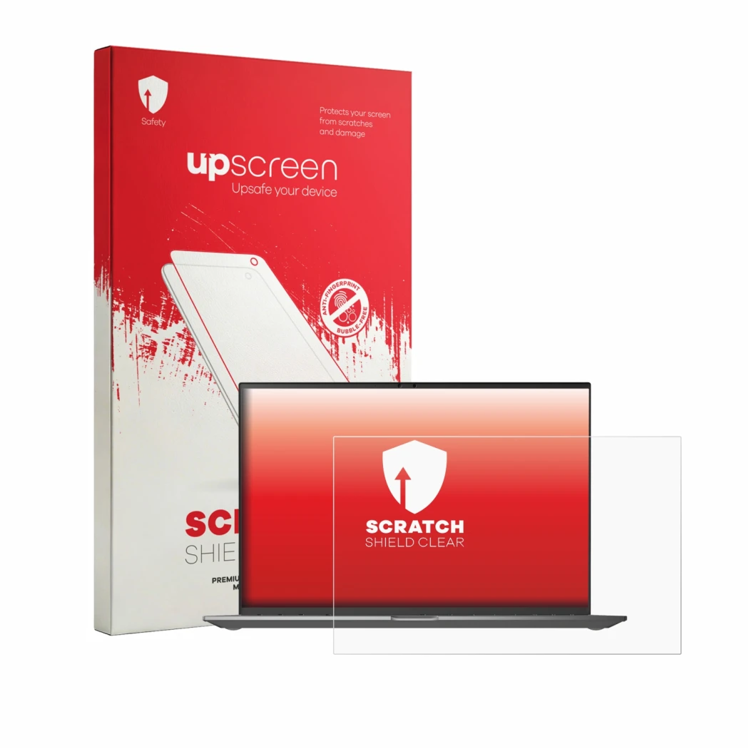 Front side of a product packaging with the brand logo upscreen. Next to it is the device LG gram 16Z90TL-G shown with the corr
