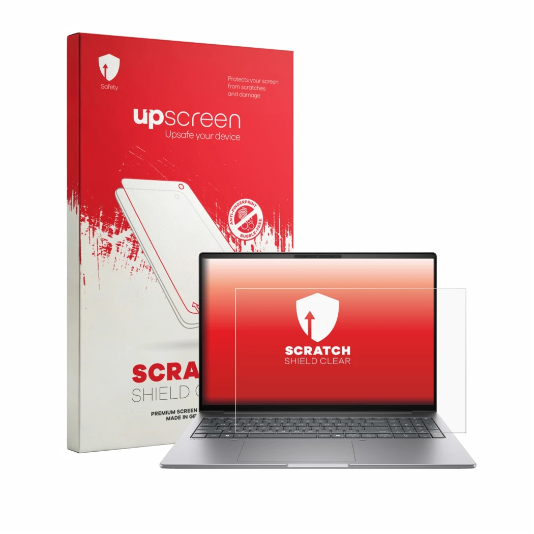 Front side of a product packaging with the brand logo upscreen. Next to it is the device HP Zbook 8 G2i 16