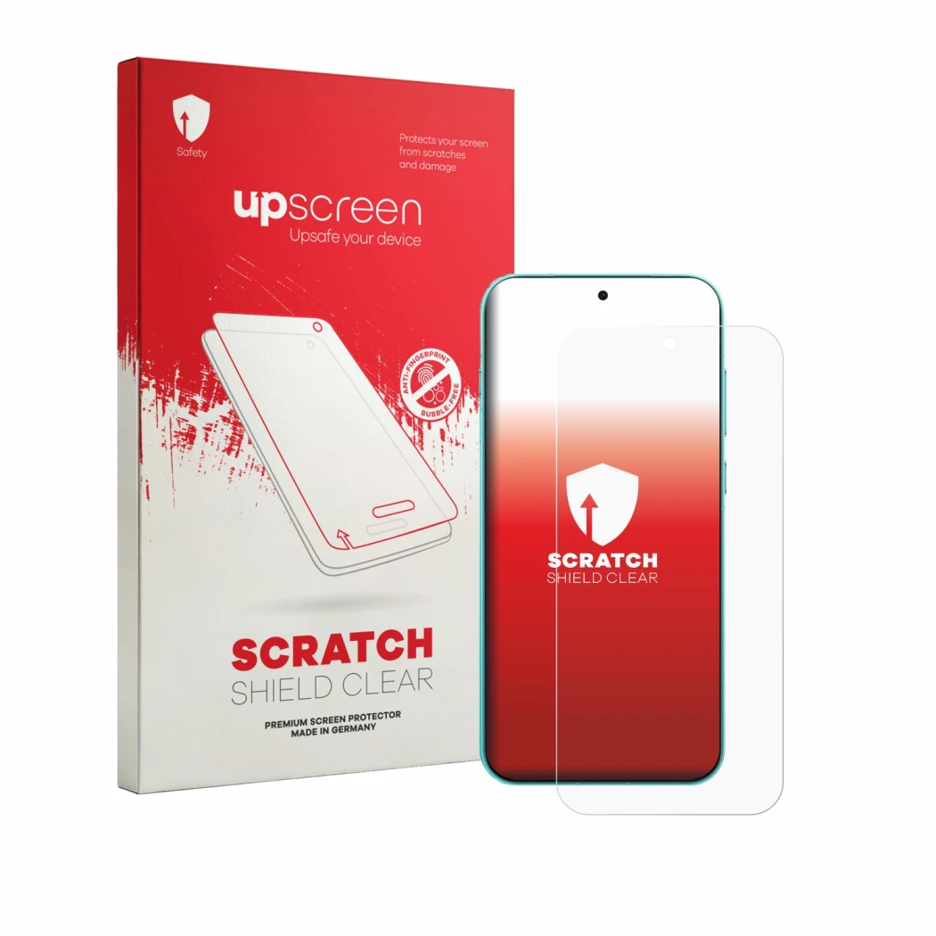 Front side of a product packaging with the brand logo upscreen. Next to it is the device Oppo F35 Pro shown with the correspon