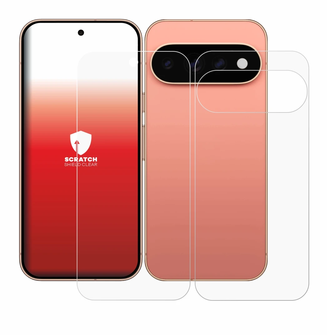 Image of the device Google Pixel 11 Pro (Front+Back) with a wide variety of screen protectors.
