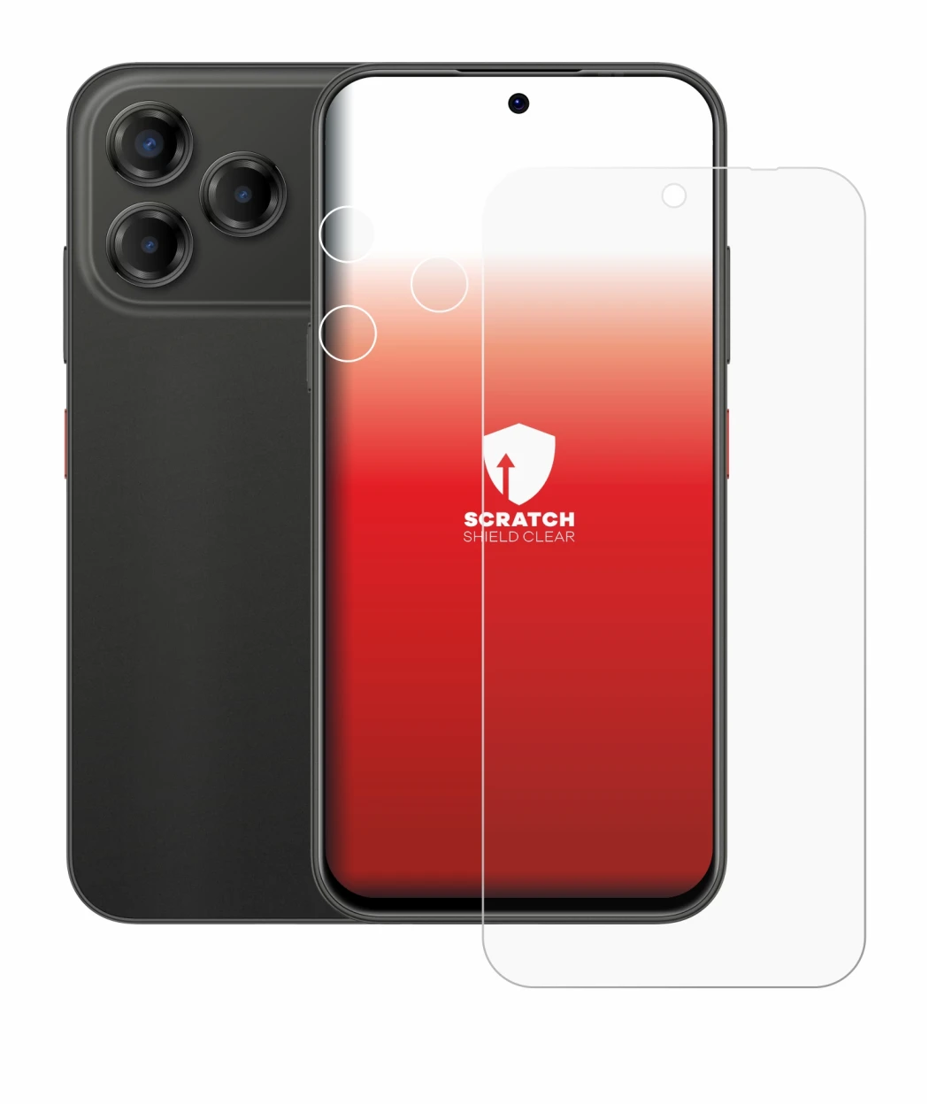 Image of the device ZTE Blade V80 Vita (Front+Camera) with a wide variety of screen protectors.