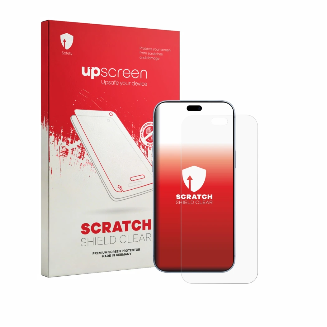 Front side of a product packaging with the brand logo upscreen. Next to it is the device Apple iPhone 18 Pro Max shown with th