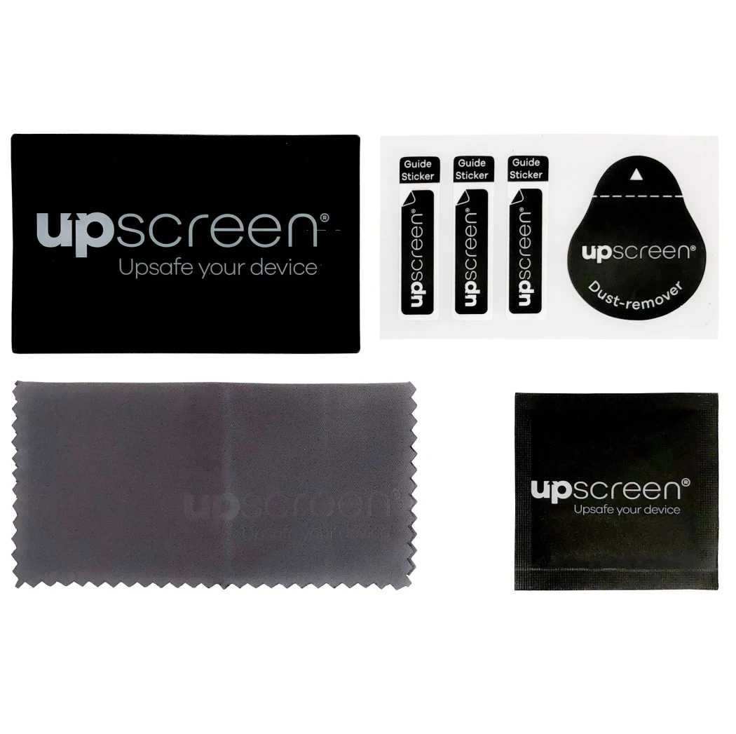 Components of the accessory set including cleaning and microfiber cloth.