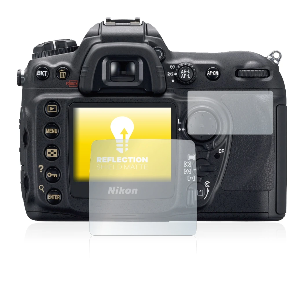 Image of the device Nikon D200 with a wide variety of screen protectors.