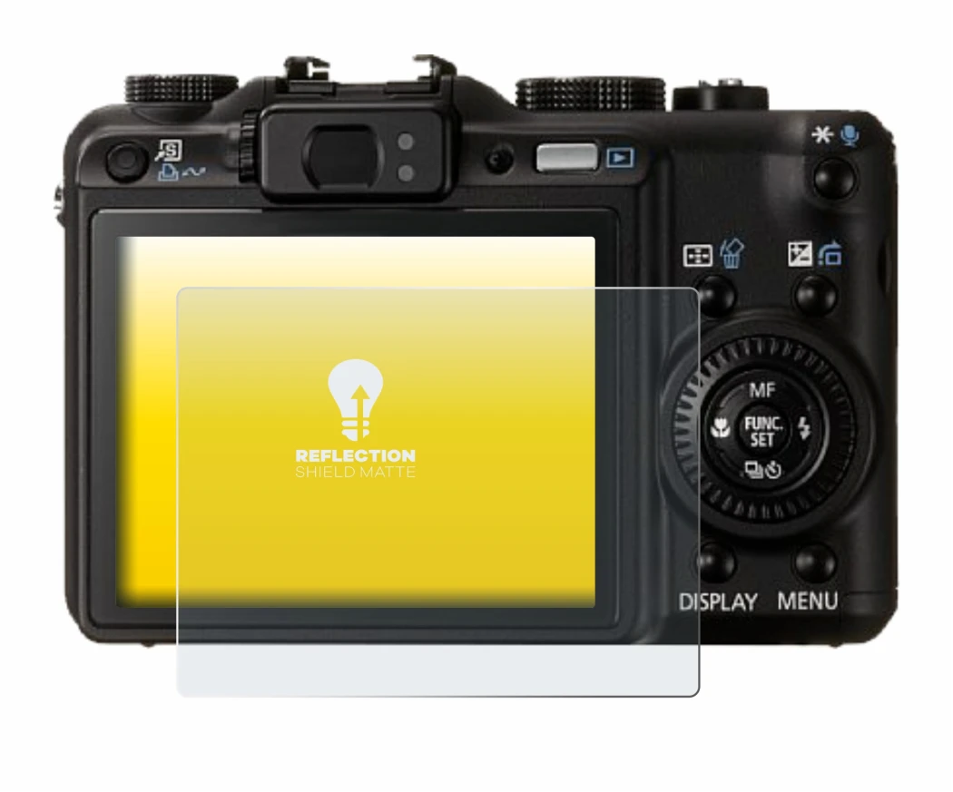 Image of the device Canon PowerShot G9 with a wide variety of screen protectors.