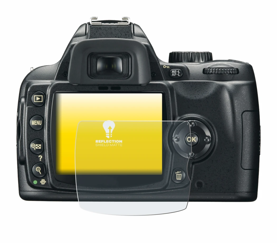 Image of the device Nikon D60 with a wide variety of screen protectors.