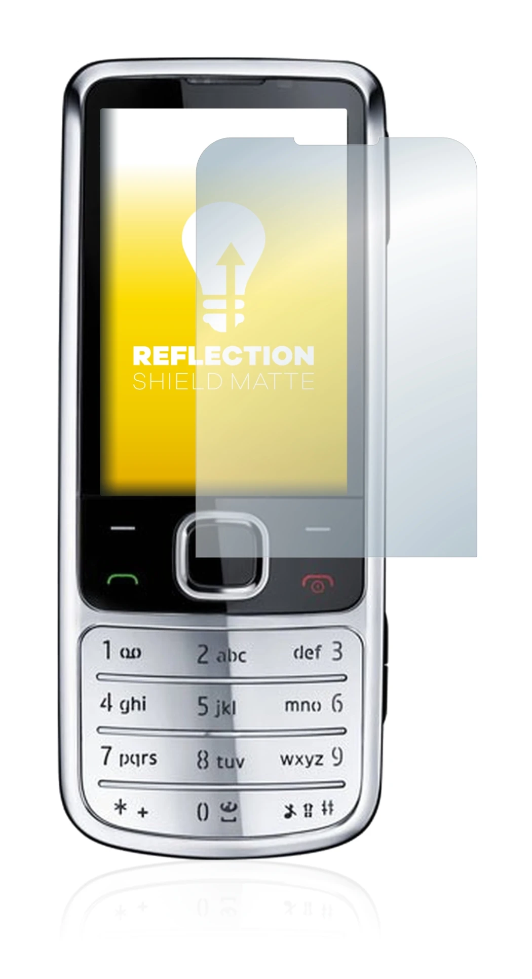 Image of the device Nokia 6700 classic with a wide variety of screen protectors.