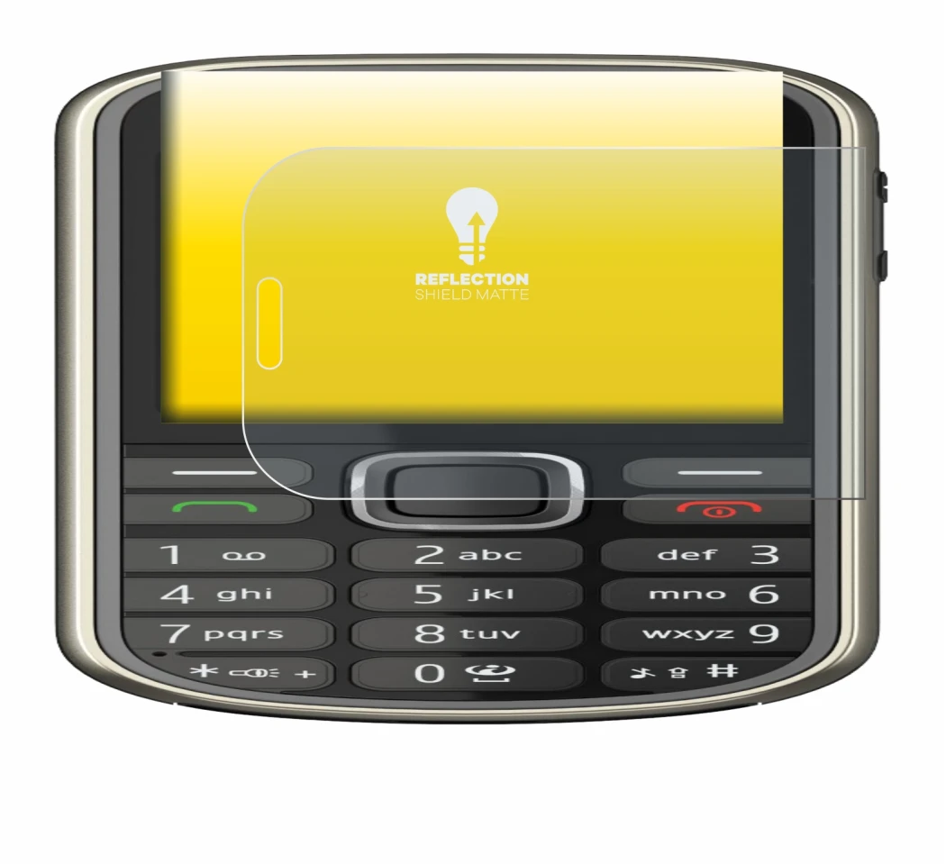 Image of the device Nokia 3720 classic with a wide variety of screen protectors.