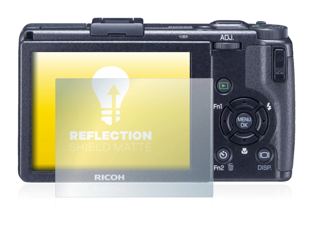 Image of the device Ricoh GR Digital III (2009-2011) with a wide variety of screen protectors.