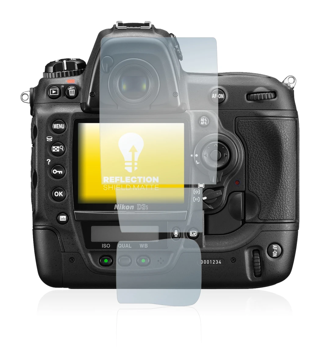 Image of the device Nikon D3S with a wide variety of screen protectors.
