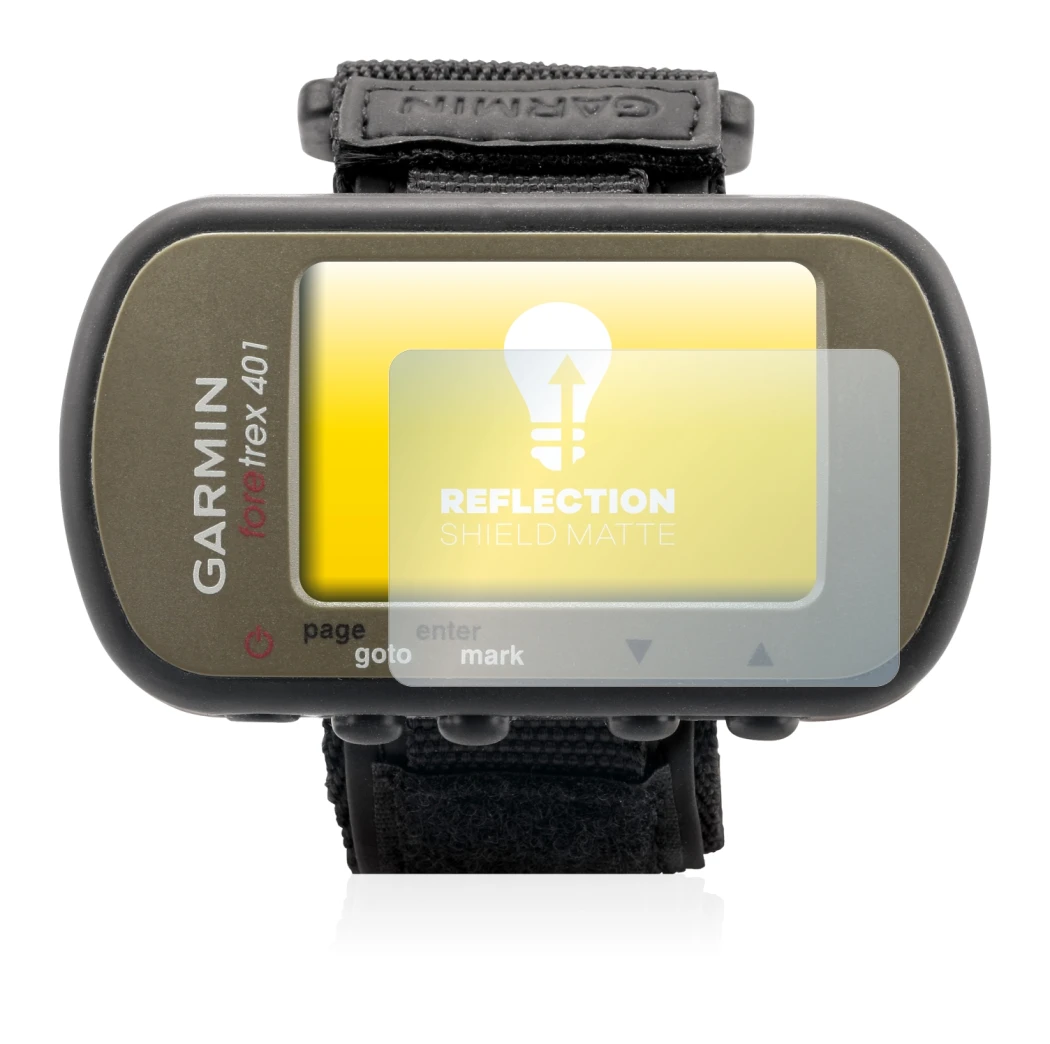 Image of the device Garmin Foretrex 401 with a wide variety of screen protectors.