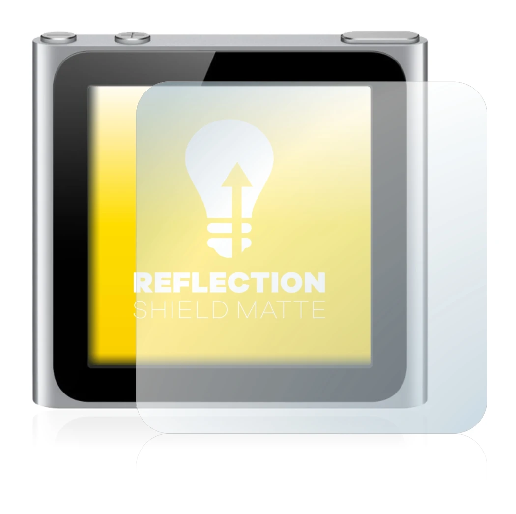 Image of the device Apple iPod nano 2010 (6th. Gen.) with a wide variety of screen protectors.