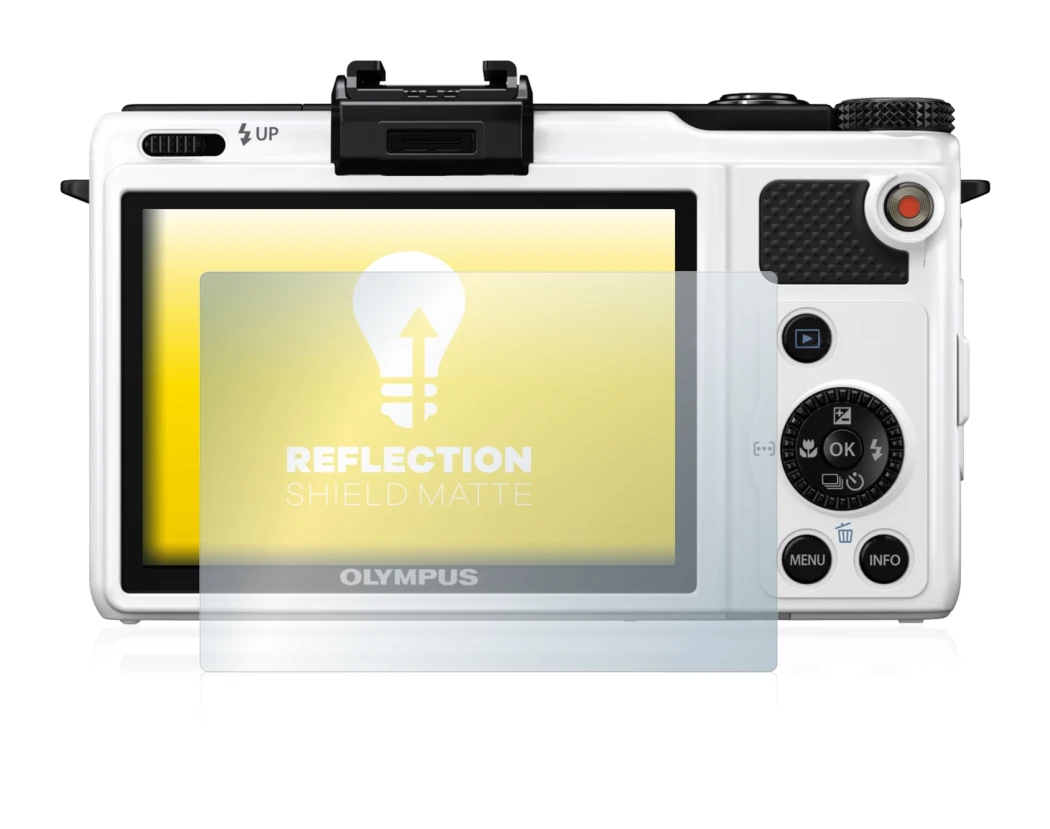 Image of the device Olympus XZ-1 with a wide variety of screen protectors.