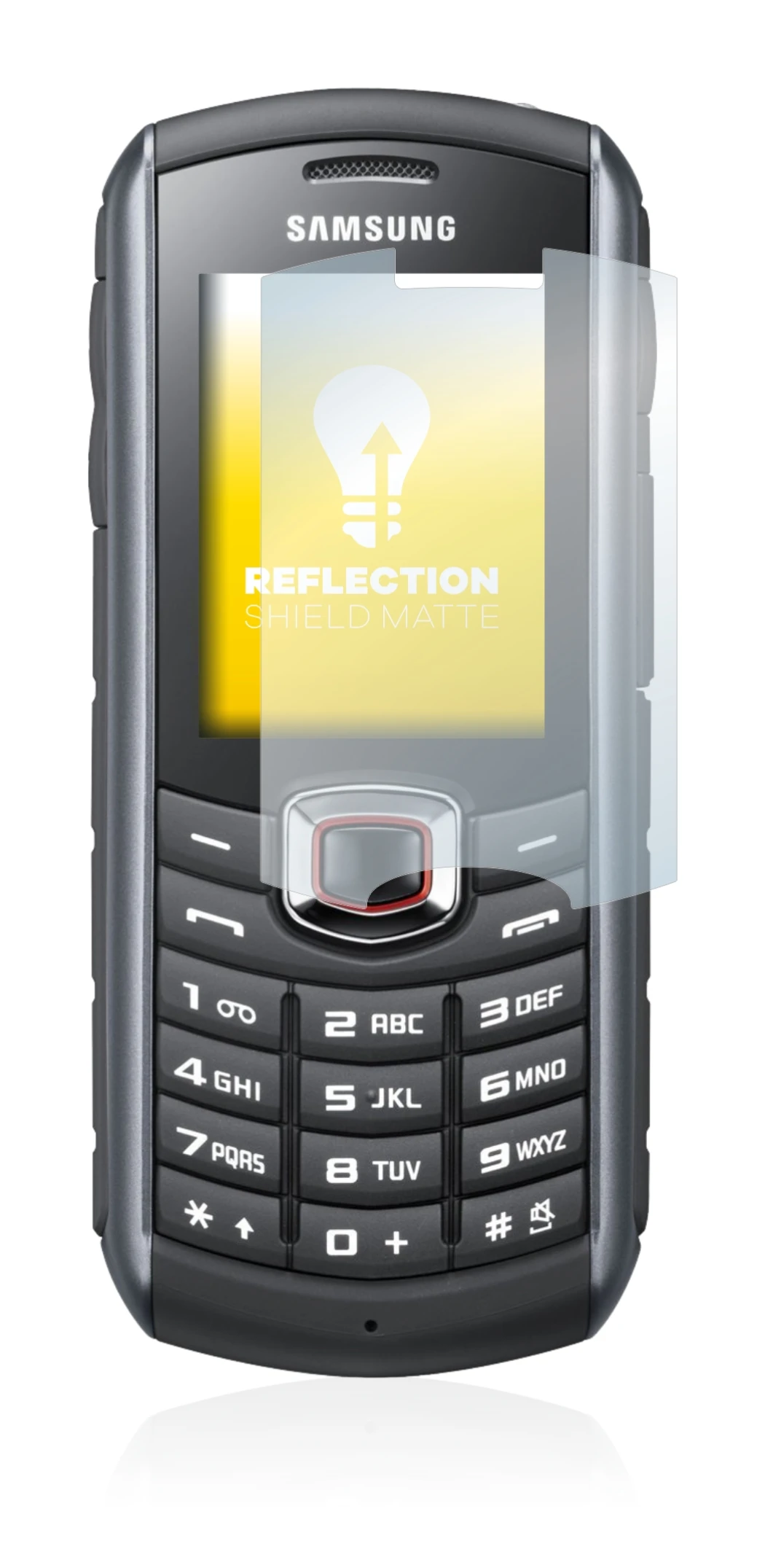 Image of the device Samsung GT-B2710 with a wide variety of screen protectors.