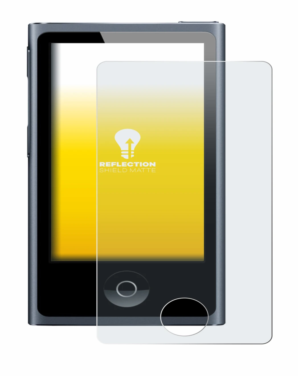 Image of the device Apple iPod nano 2012 (7th Gen.) with a wide variety of screen protectors.