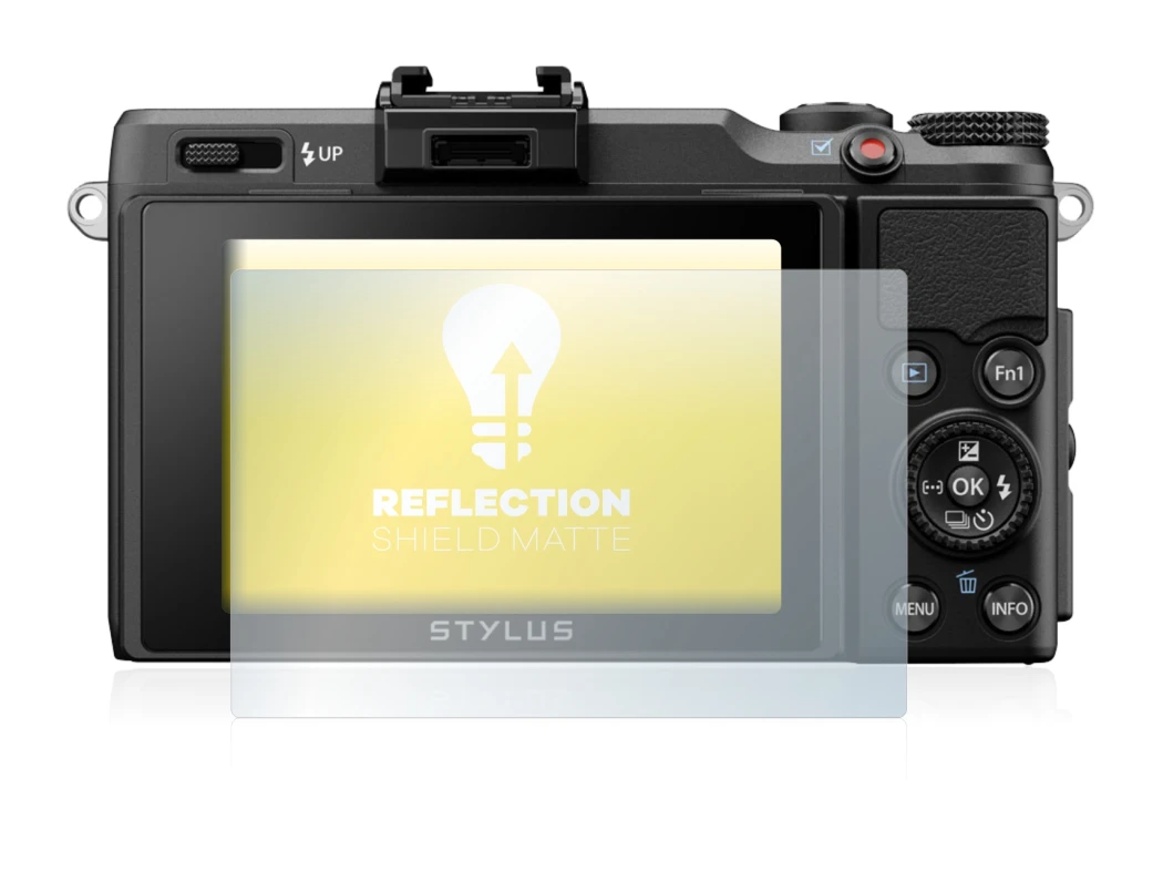 Image of the device Olympus Stylus XZ-2 with a wide variety of screen protectors.